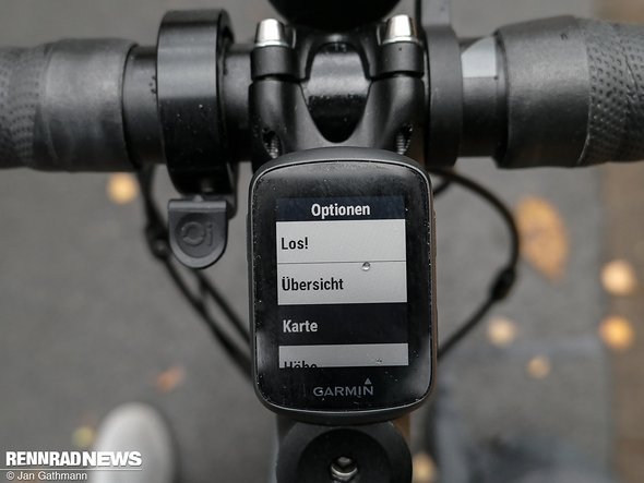 Nach dem Laden einer Strecke auf den Garmin Edge 130 Nach dem Laden einer Strecke auf den Garmin Edge 130