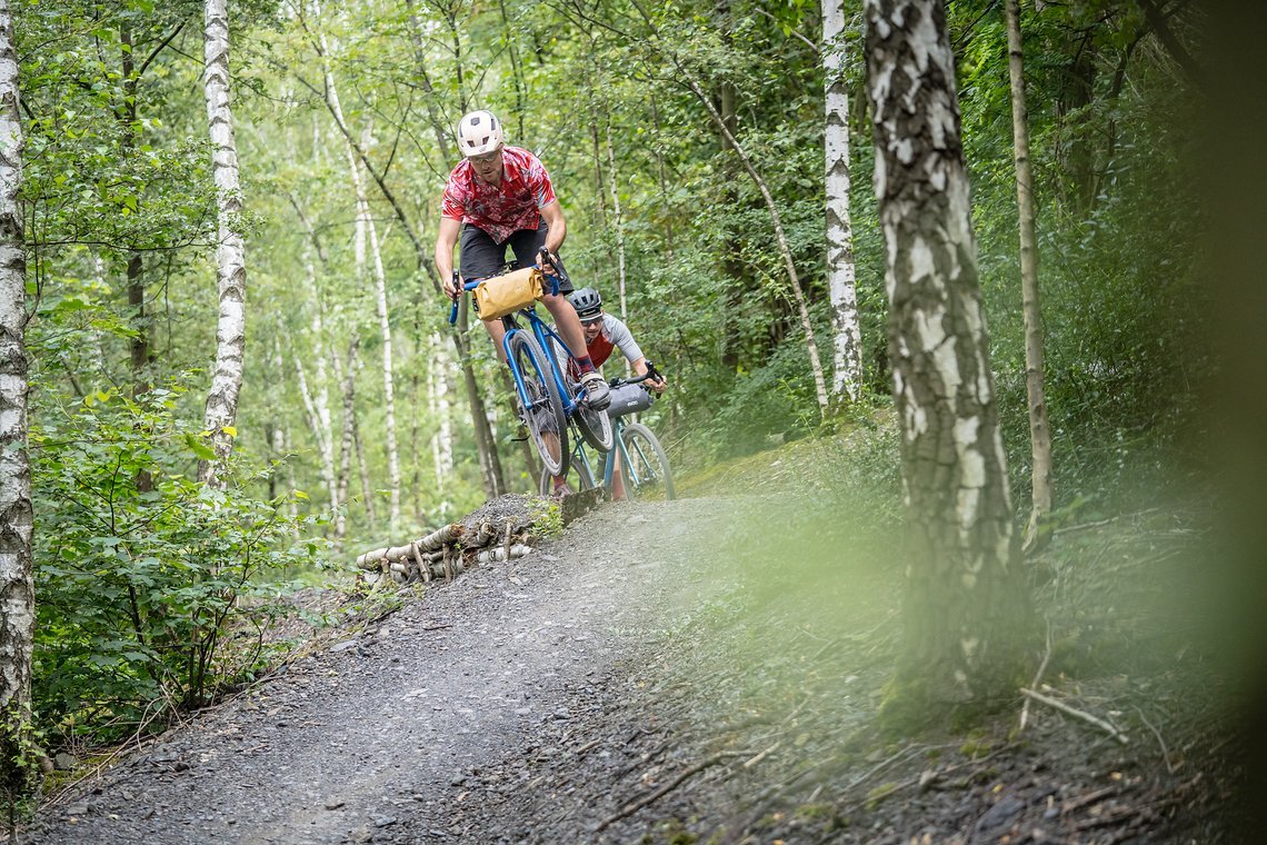 In ihrem Schatten beginnt der Bramme MTB-Trail, den die Mountainbiker auf dem Gravel Bike gerne nutzen.