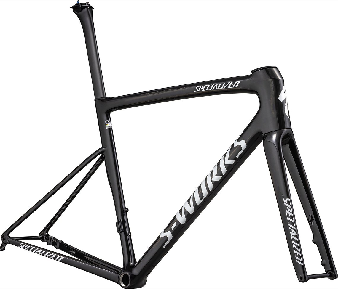 Das S-Works Tarmac SL8 Rahmenset gibt es in verschieden Designs mit Carbon-Struktur