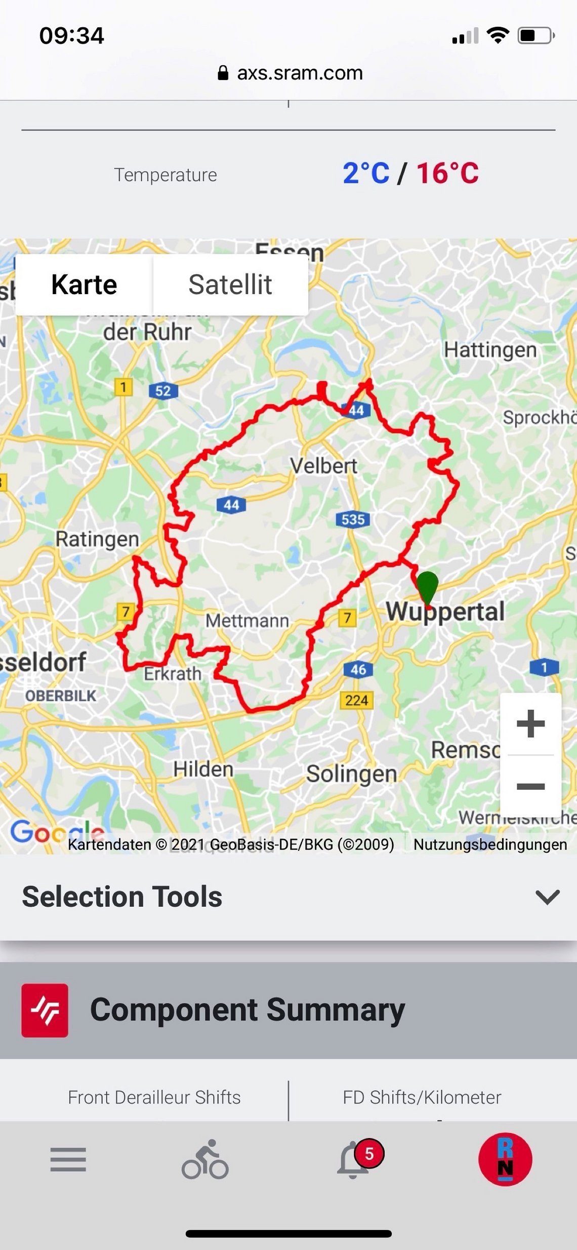 In der AXS Web App lassen sich Fahrdaten detailliert analysieren