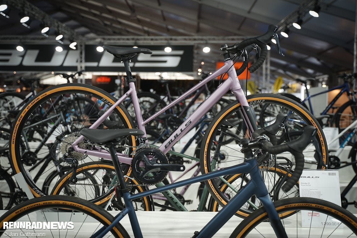 Weitere Grinder-Varianten waren auf der ZEG Bike Show ausgestellt, darunter auch ein Trapezrahmen.