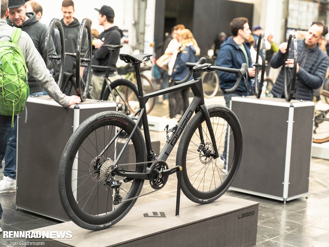 Die Laufradbauer von Leeze aus Münster waren ebenfalls mit einem eigenen Gravel Bike vor Ort