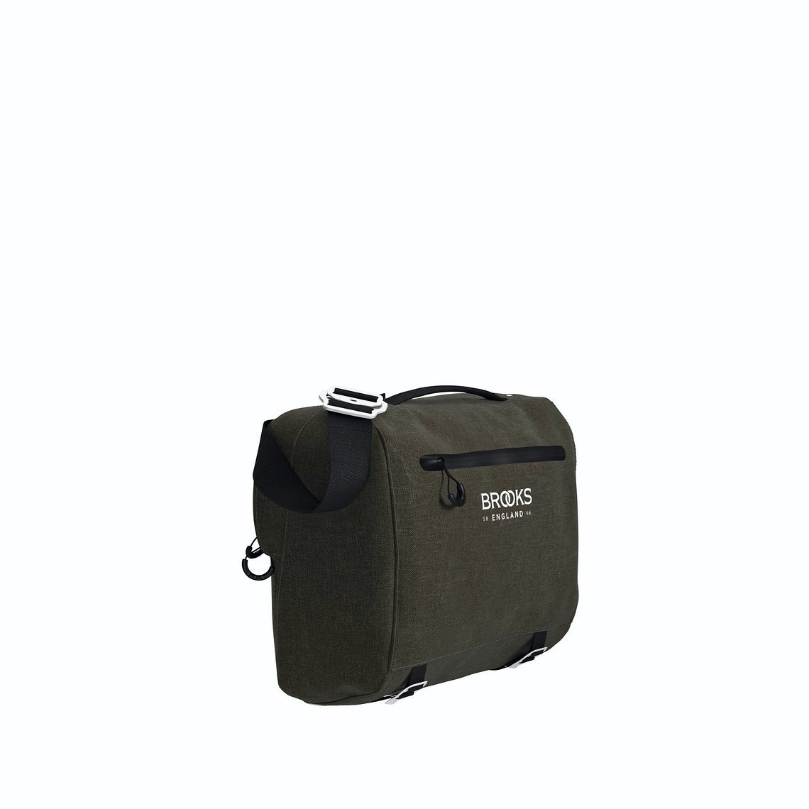 Die Brooks Handlebar Bag mit Notebook-Fach eignet sich auch besonders für Pendler...