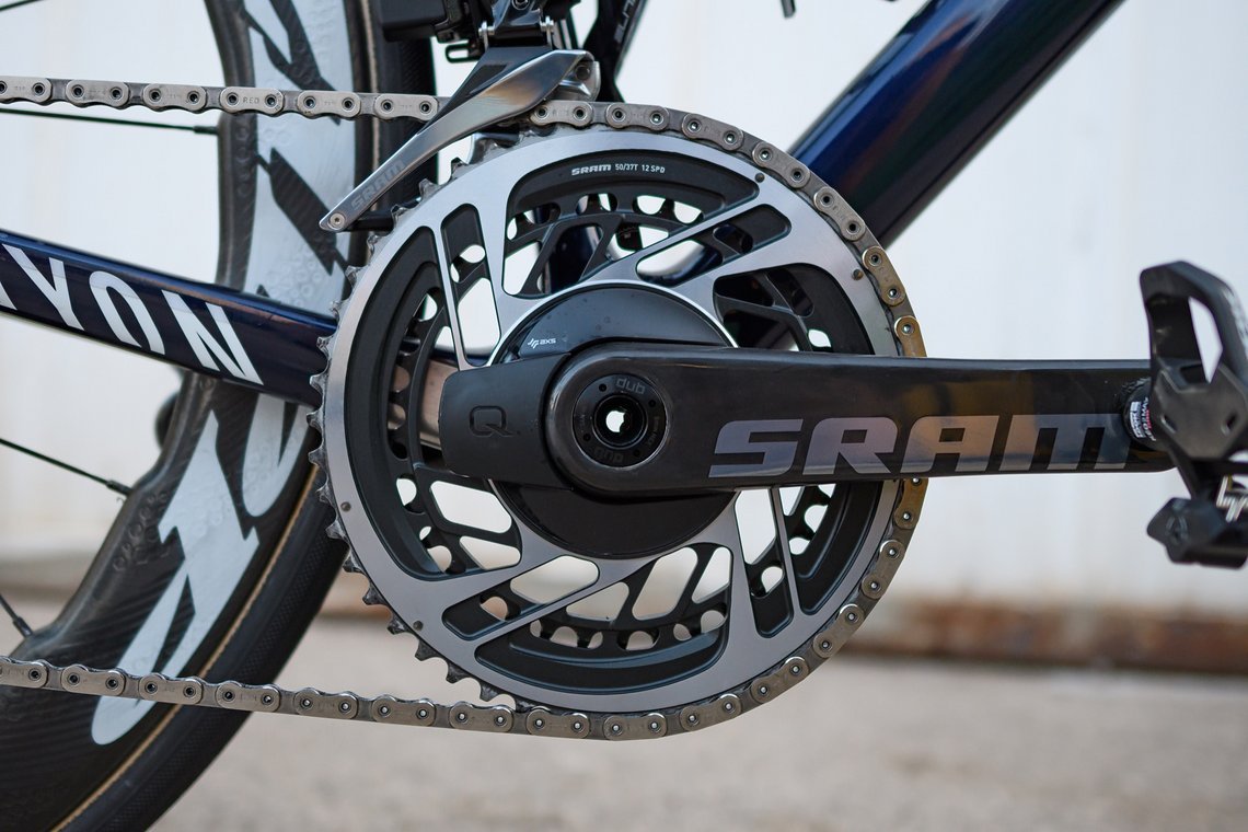 SRAM Red AXS-Kurbel mit Quarq-Powermeter und bevorzugt in 50-37