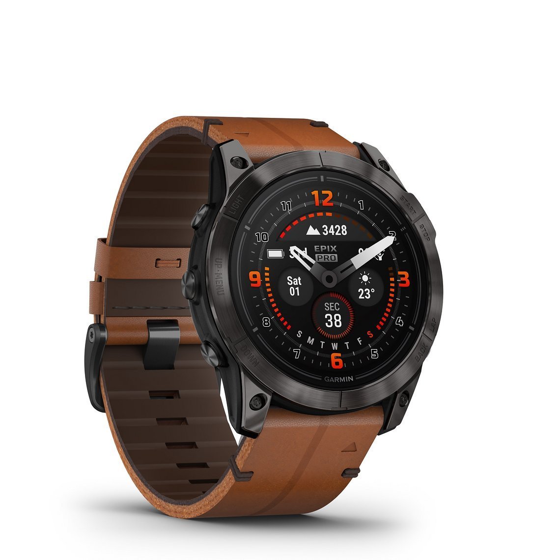 … von der Garmin Epix Pro mit hellem aber stromhungrigem AMOLED Display