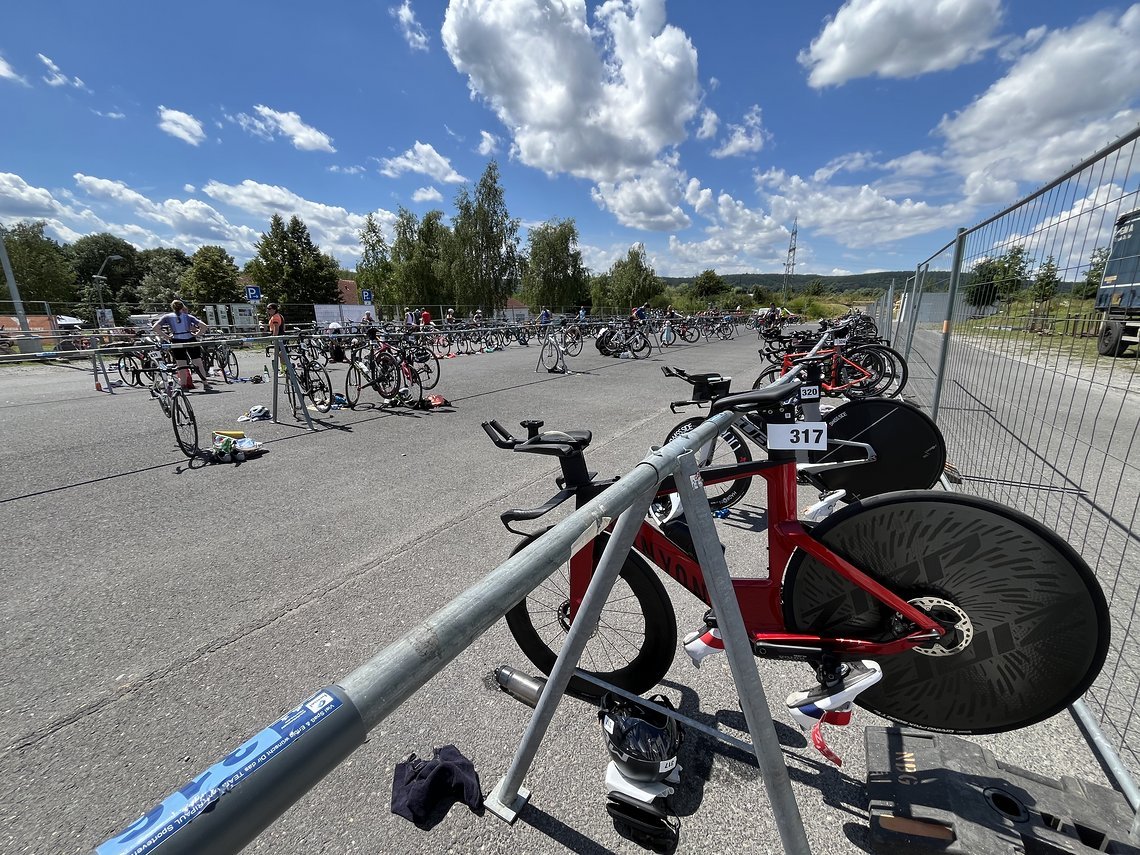 Nach dem Radfahren wird das Bike wieder in der Wechselzone abgestellt.