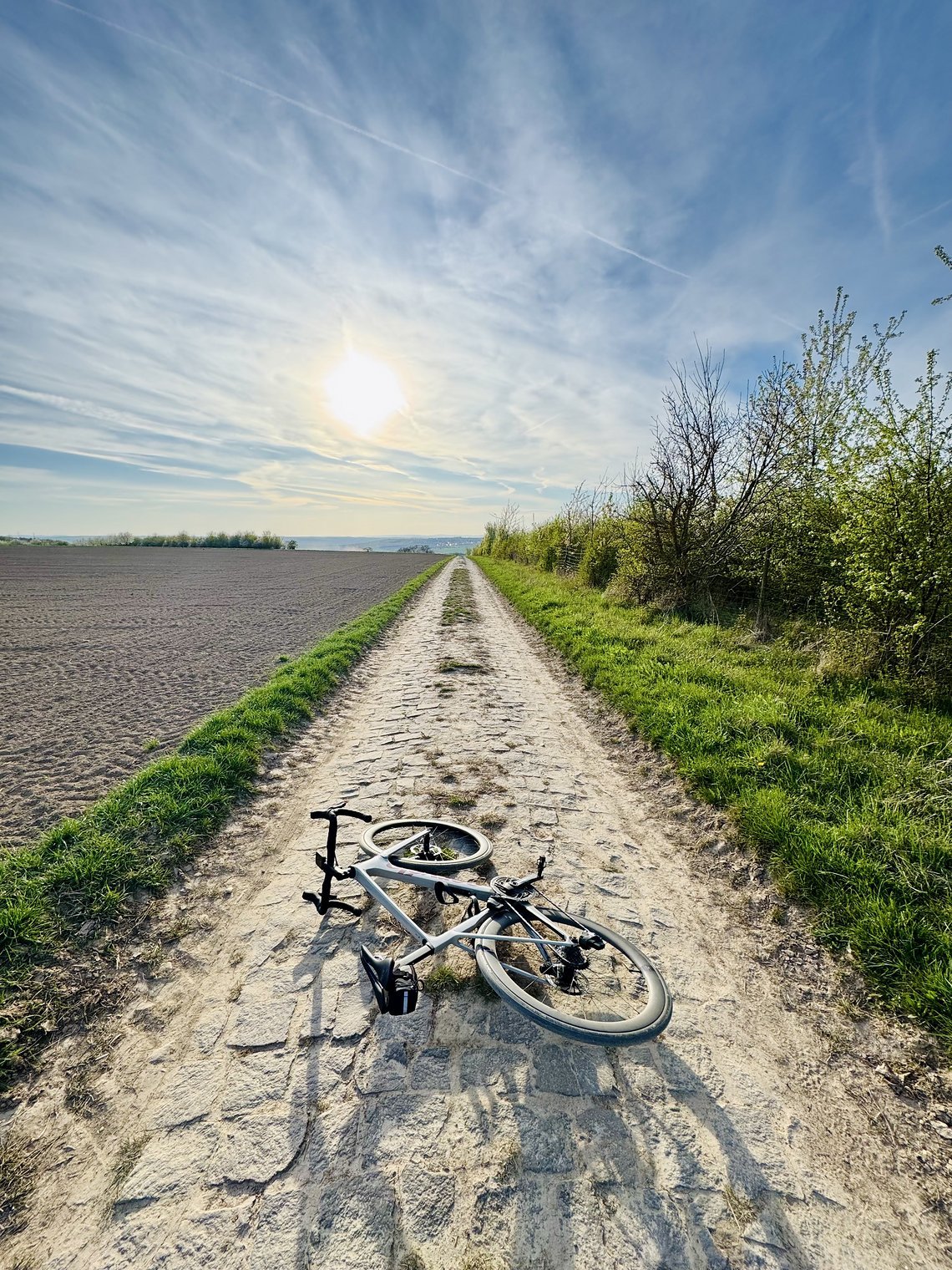 … und natürlich auch Kopfsteinpflaster. Doof nur: Über 50 km Pavé sind unmöglich zu simulieren, weil man sowas niemals freiwillig macht.