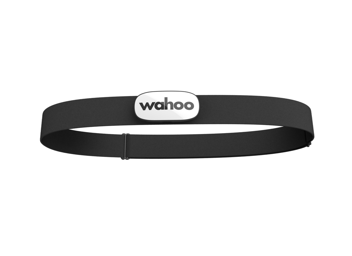 Der neue Wahoo Trackr Herzfrequenz-Brustgurt mit integriertem Lithium-Ionen-Akku.