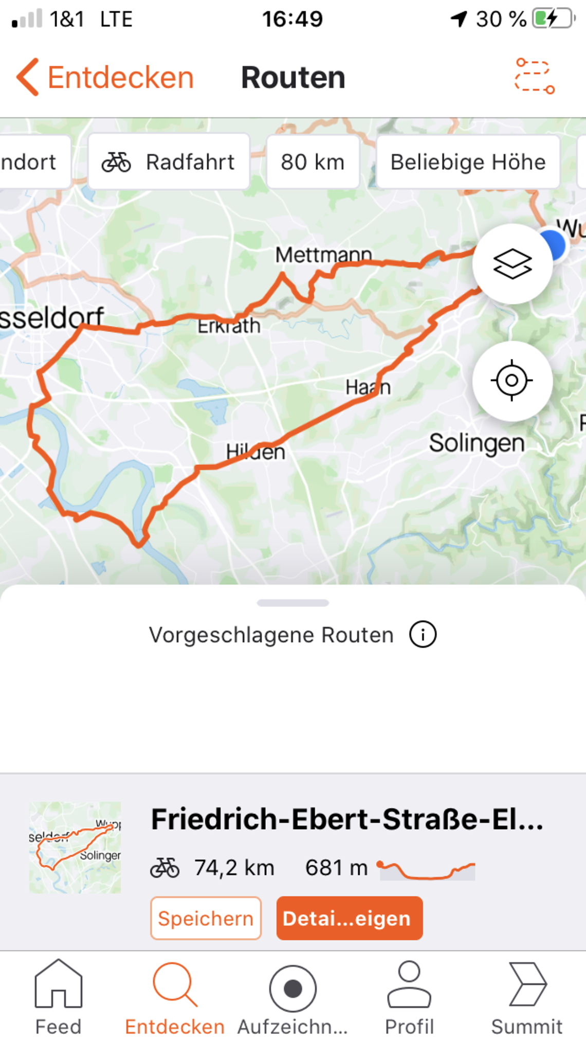 Gefällt eine Route...