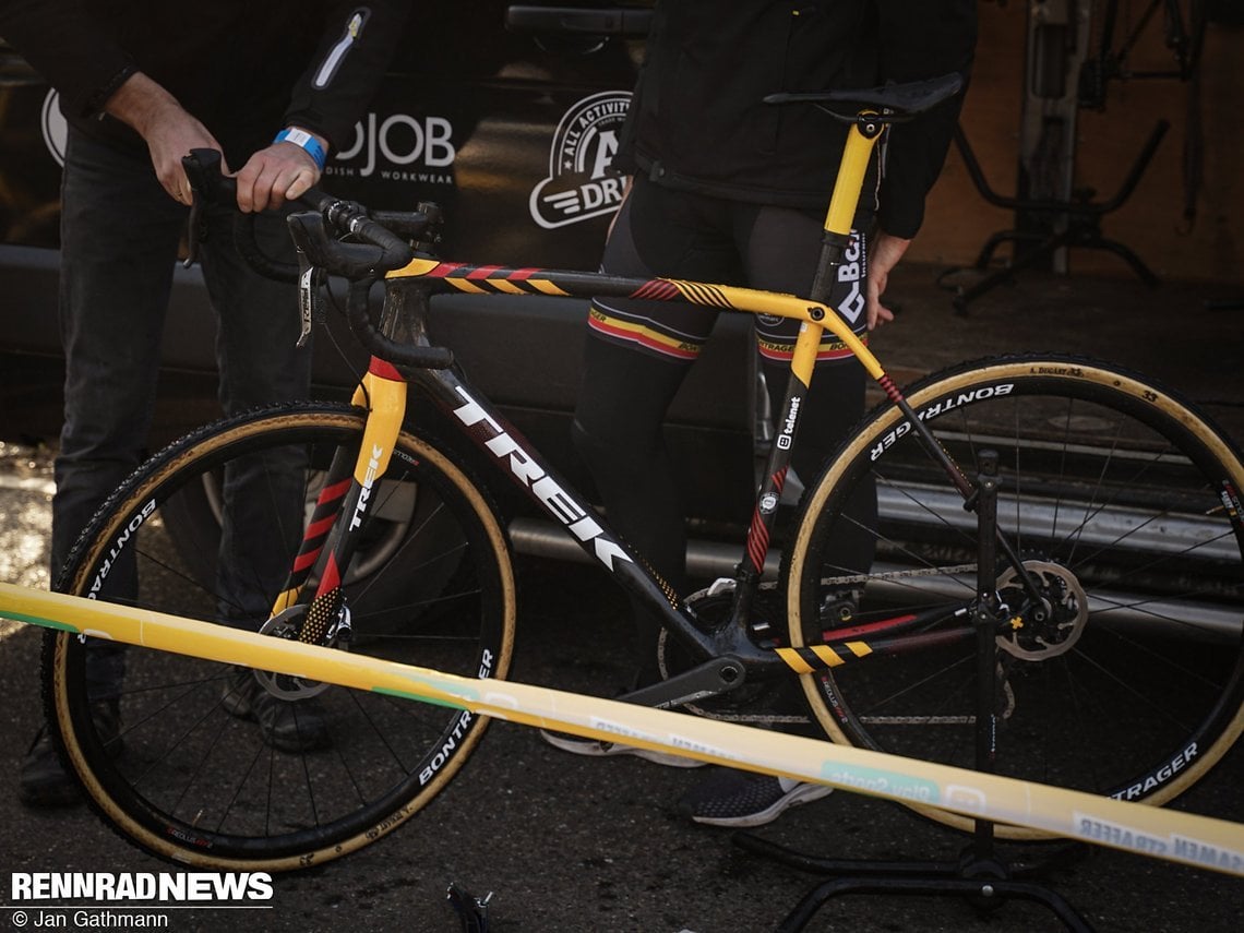 Das Trek Boone von Toon Aerts in den Farben des belgischen Meisters aus 2019