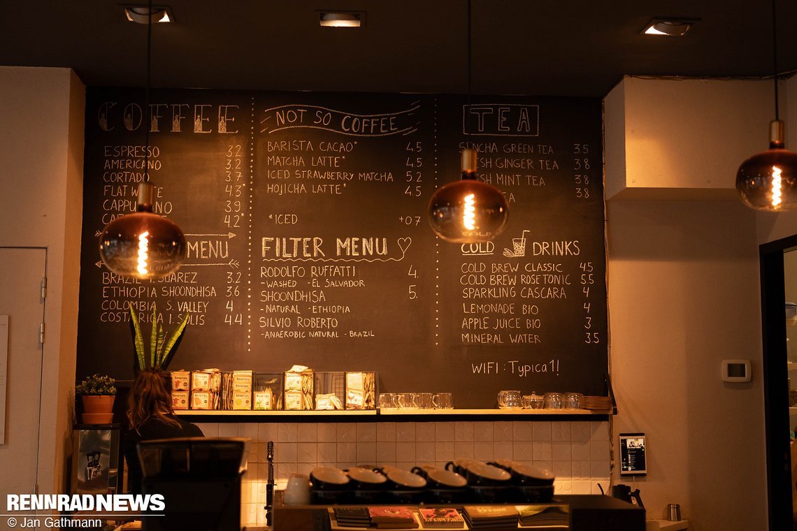 Klar, es gibt Kaffeespezialitäten für die Rennrad-Coffeelovers…