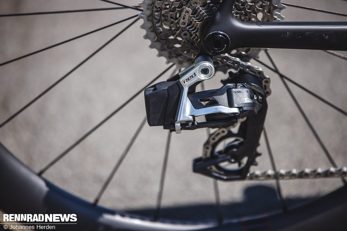 Jorgenson fährt die SRAM Red AXS…