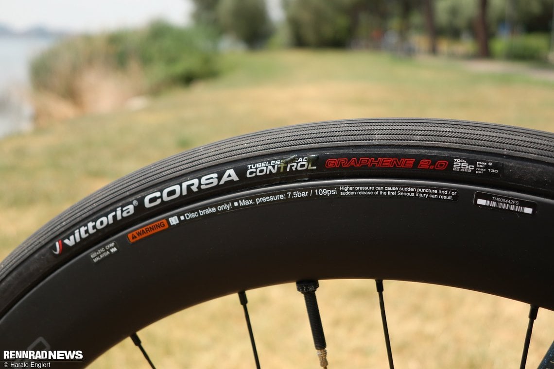 Die Vittoria Corsa tubeless Control tragen ihren Teil zum hohen Komfort bei