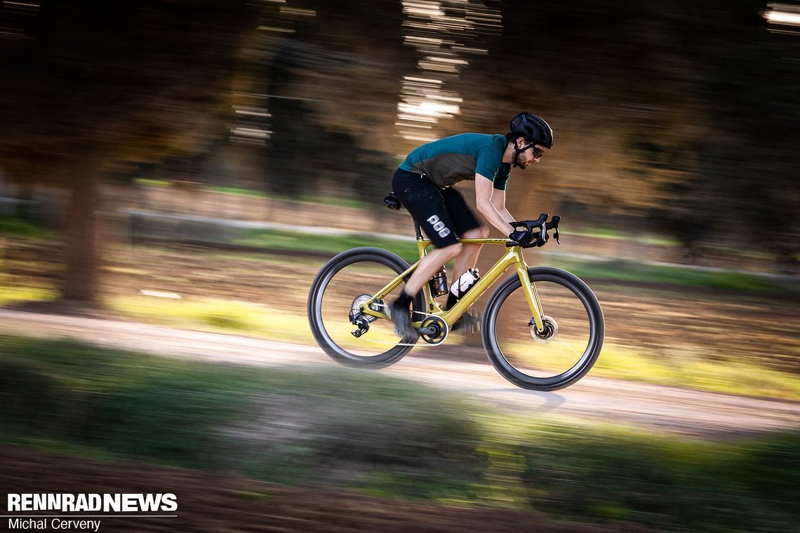 Vom ersten Moment an kann der TQ HPR50-Motor im Gravel-Einsatz voll überzeugen.