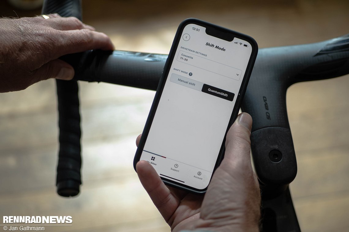 Der Schaltmodus wird über die App eingestellt.