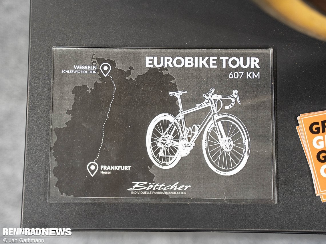 Ein Mitarbeiter war mit dem Rad zur Eurobike getourt.