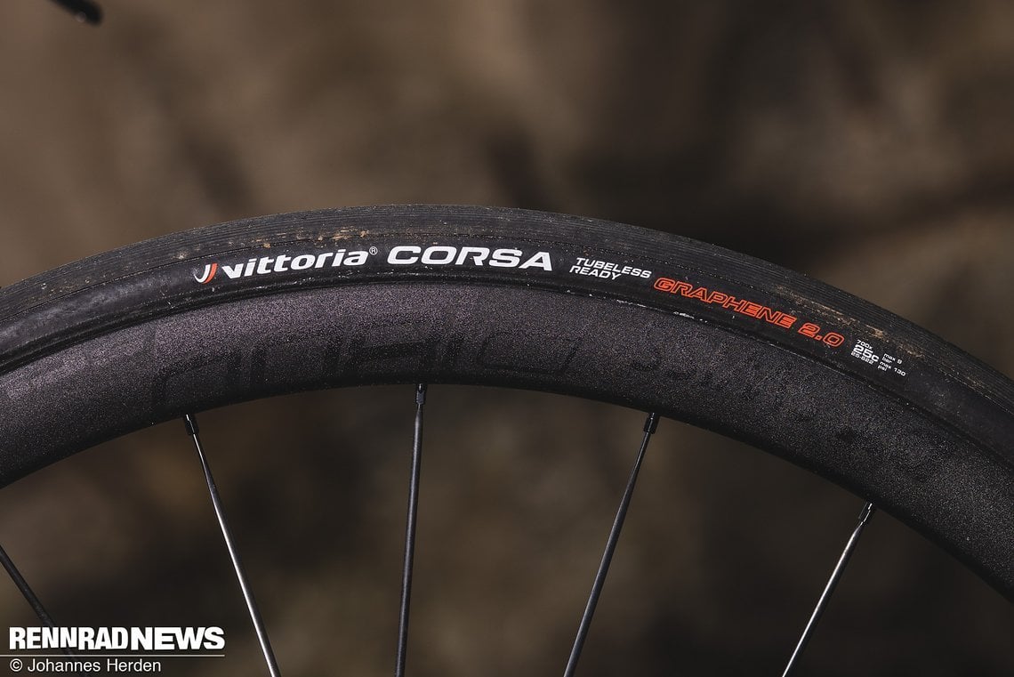 Einen sehr guten Eindruck hinterließen die Vittoria Corsa Reifen im Tubeless Set-up