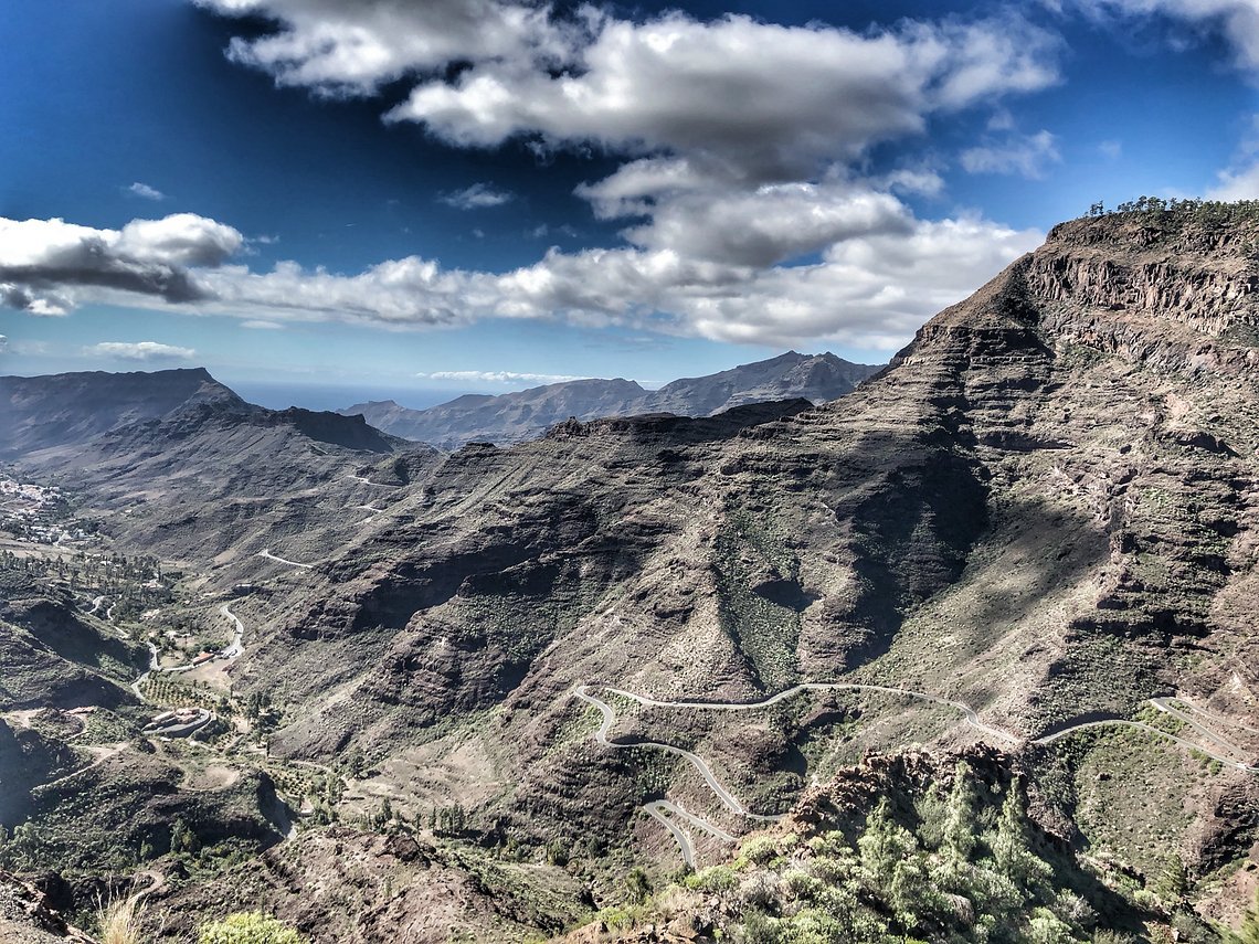 Die Strasse von Mogan an der Küste hinauf in den Nationalpark ist ein Traum