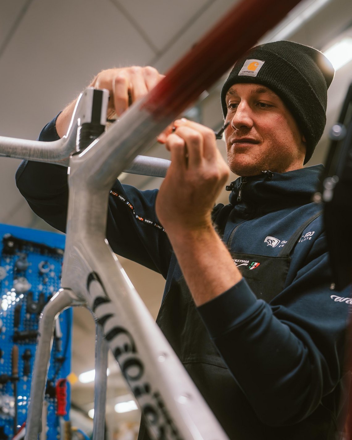 ... durfte Stefan Küng einen Blick hinter die Kulissen bei Wilier werfen.