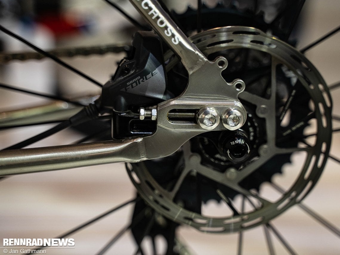 …verstellbare Ausfall-Enden kennzeichnen das Gravel Bike der Berliner.