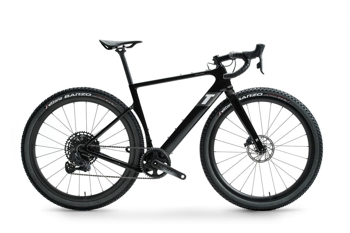 3T Exploro Ultra Eagle mit 1x12 Schaltung von SRAM in Black Glossy.