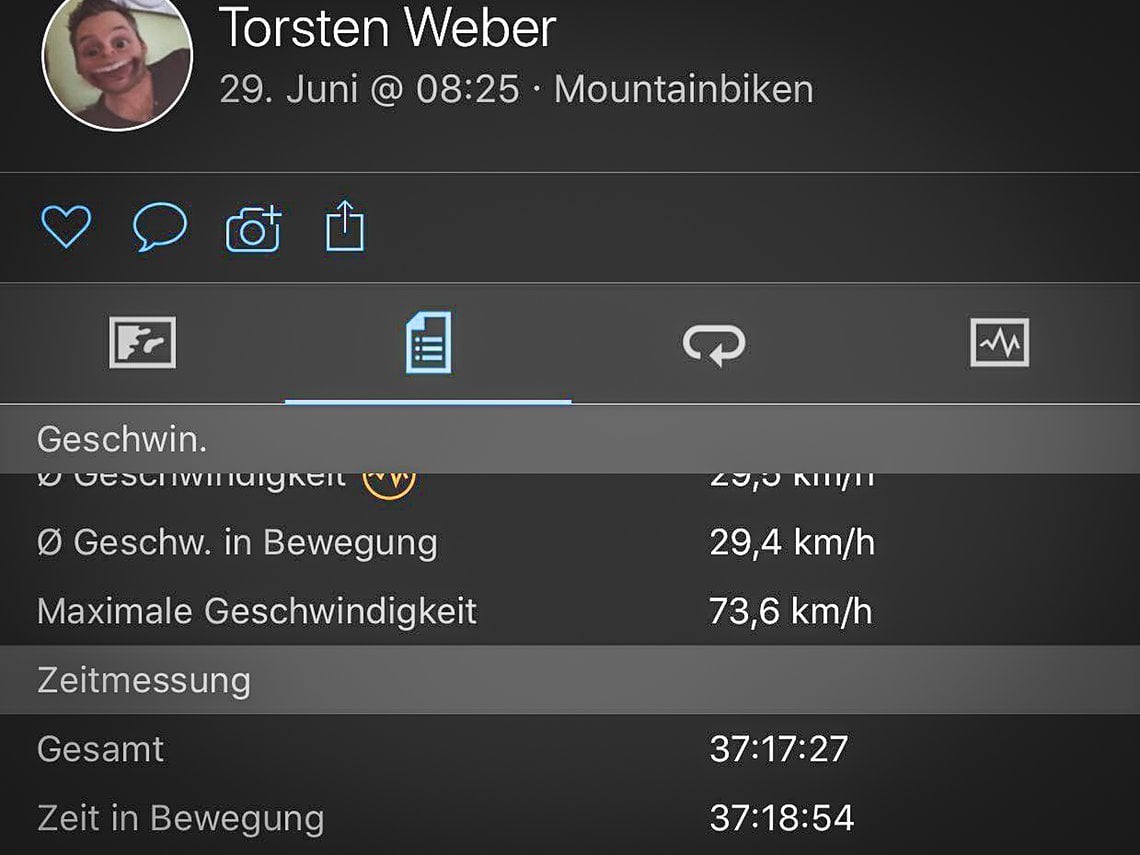 Screenshot der "Trainingseinheit"