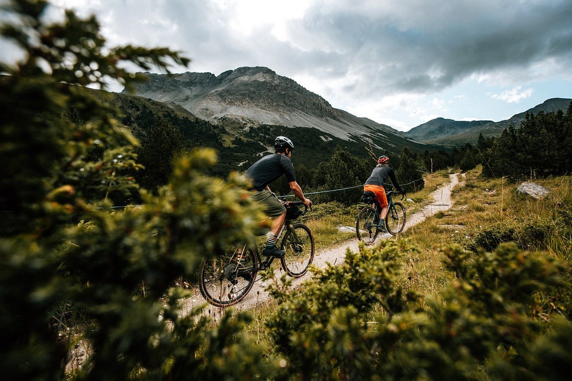 Singletrail kurz vor dem Pass da Costainas