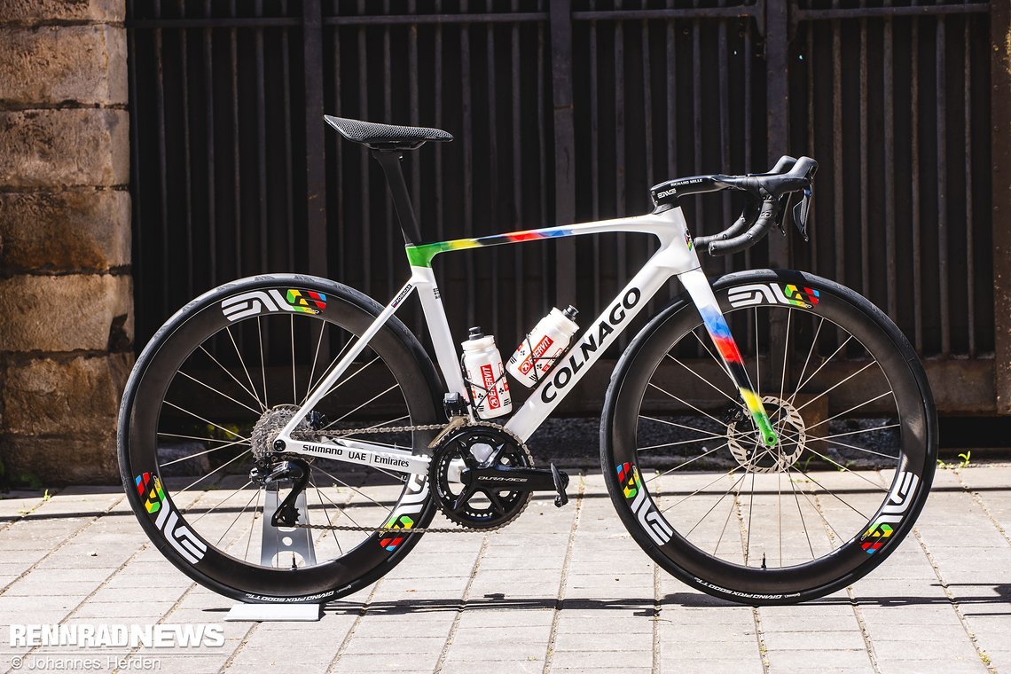 Das Colnago V5Rs von Tadej Pogacar bei der Tour de France 2025.