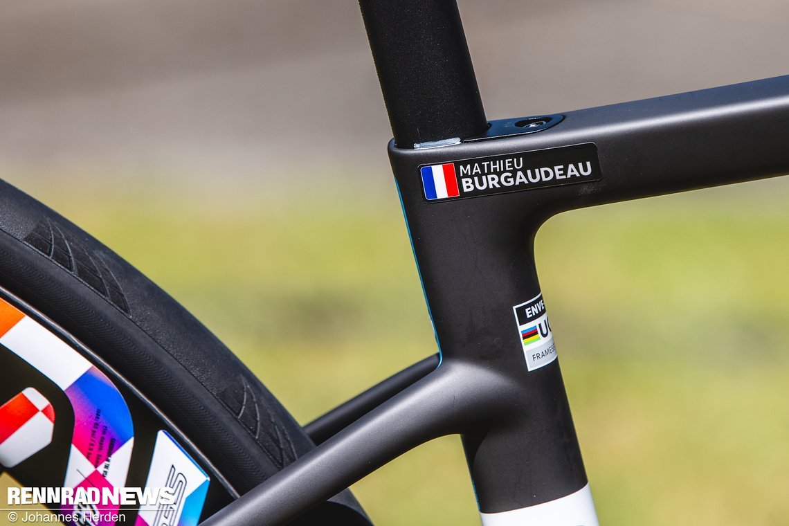 …und wir konnten das Rad von Mathieu Burgeaudeau ablichten.