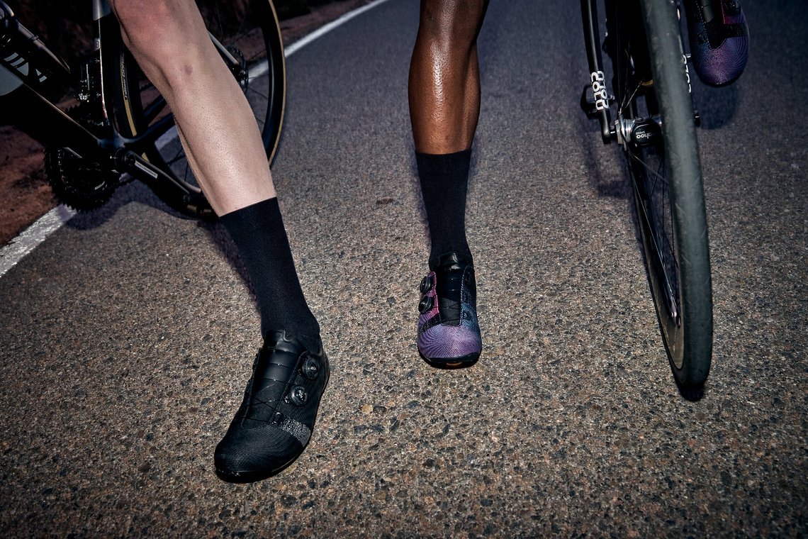 Die Schuhe haben laut Rapha bereits 20.000 Testkilometer bei jedem Klima absolviert