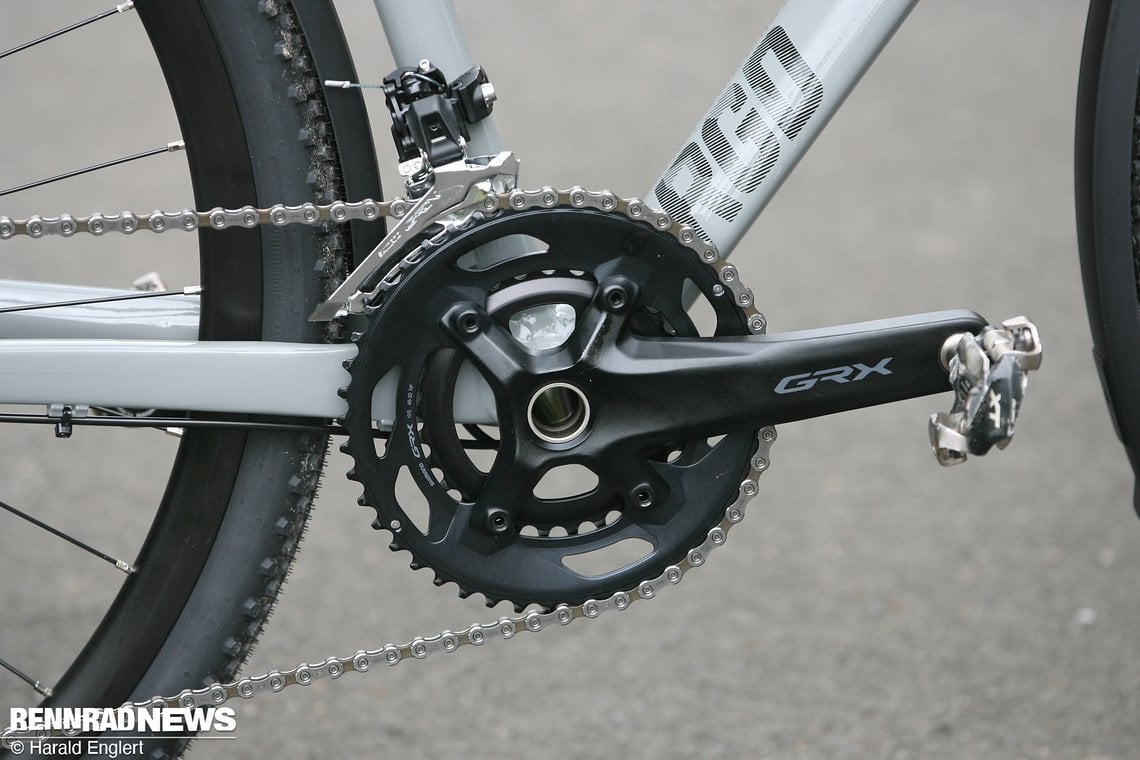 Die Shimano GRX 400 Gruppe überzeugte mit zuverlässigen Gangwechseln.