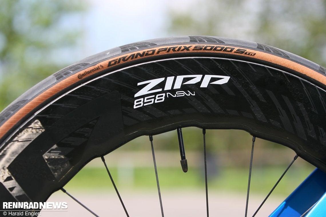 Die Zipp 858 NSW Aero-Laufräder funktionierten im Test ausgesprochen gut