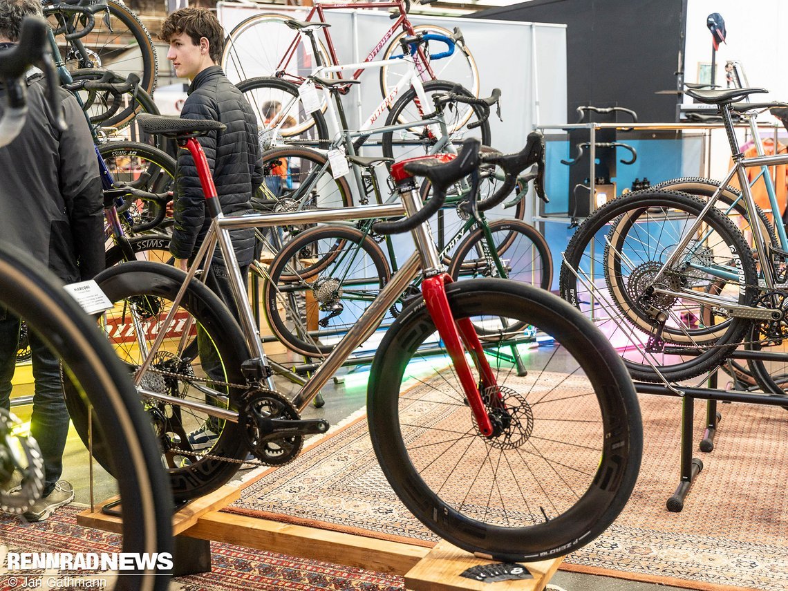 In diesem Jahr waren Cicli Barco prominent am „Mütze Stand“ vertreten.