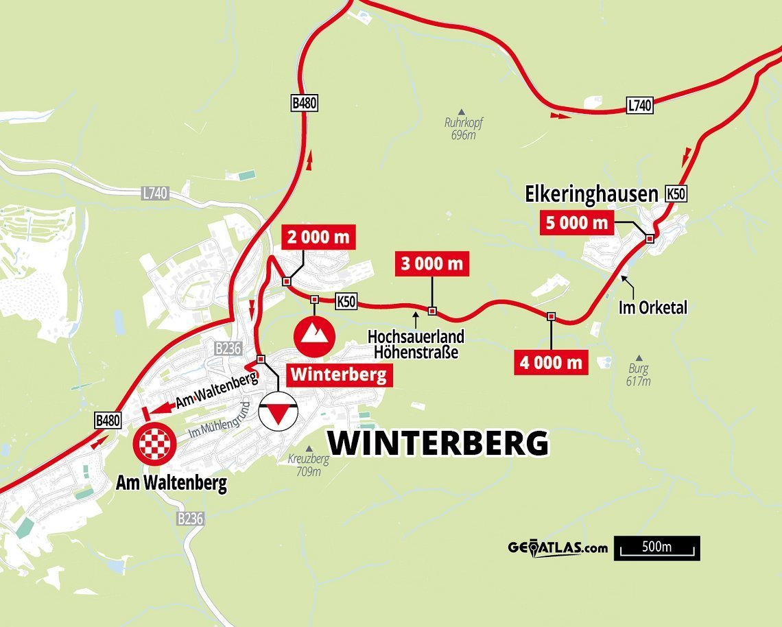 Die Schlussrunde bei Winterberg endet auf der Ausgehmeile des Ski-Orts.