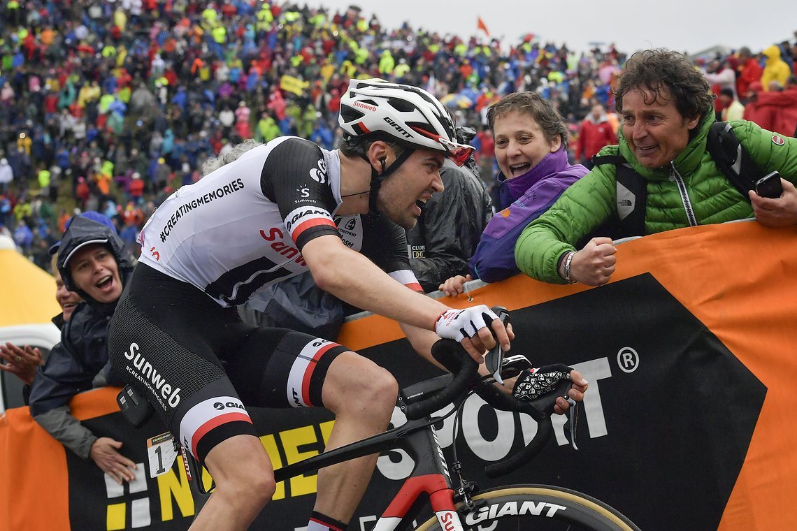 Tom Dumoulin musste am Zoncolan kämpfen und verlor erneut Zeit auf Yates