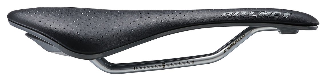 Der Ritchey Comp Cabrillo lässt es ruhiger angehen: CrMo-Rails, Standard Überzug und Polster, kostet aber auch nur 59,59 € (UVP)