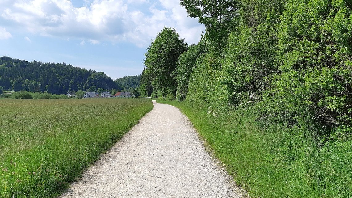 Einsame Pisten im ehemaligen Grenzgebiet an der deutsch-deutschen Grenze.