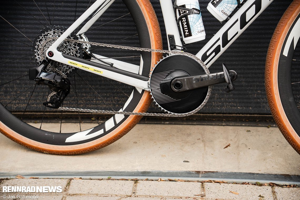 Außerdem fährt Christen ein 1x12  XPLR Set-up mit dem alten Red AXS-Schaltwerk.