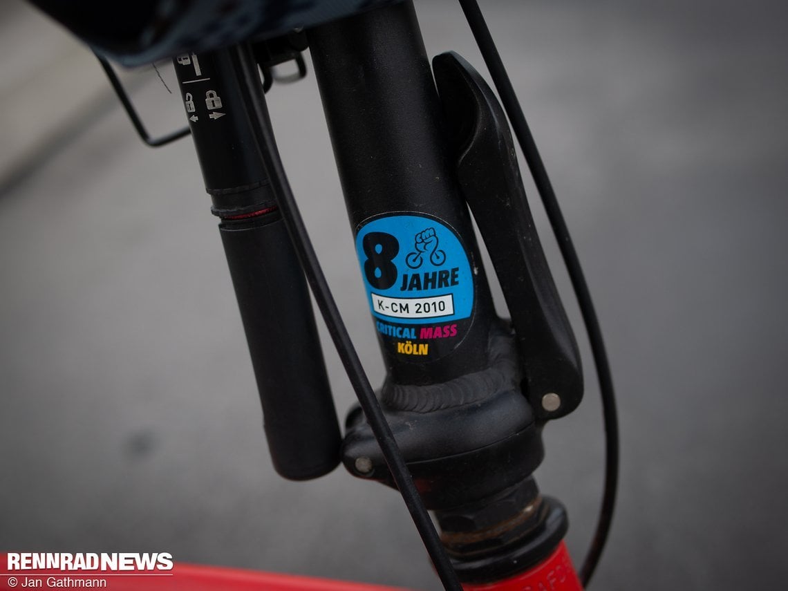 Andy fährt auch gene bei der Critical Mass in Wuppertal mit