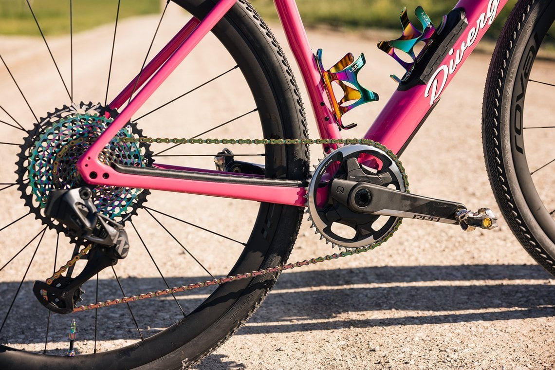 Außerdem fährt Tetrick ein SRAM Red AXS-Mullet Set-up