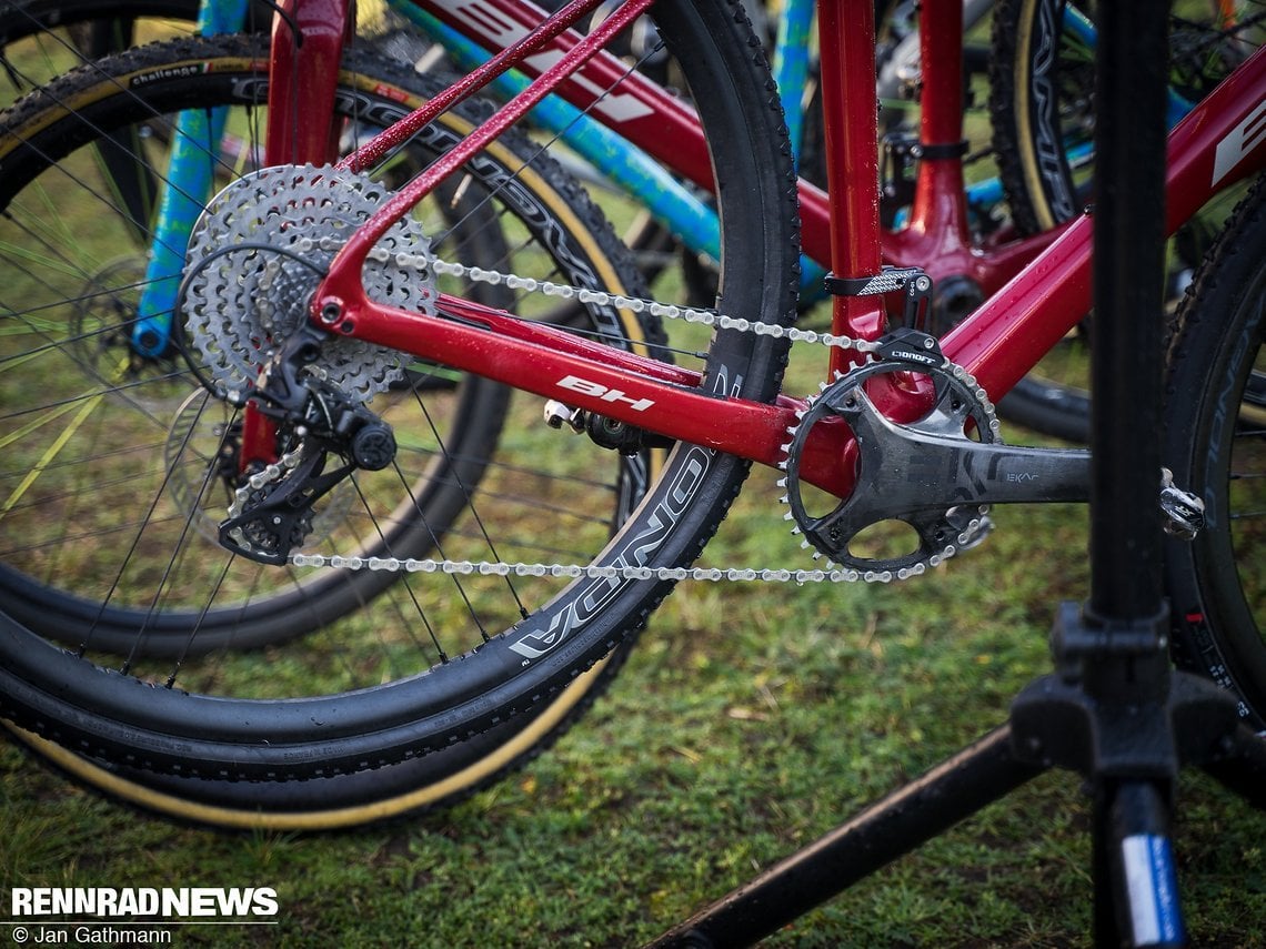 Es war das einzige CX-Bike mit Campagnolo Ekar 1x13-Gruppe, das wir gesehen haben.