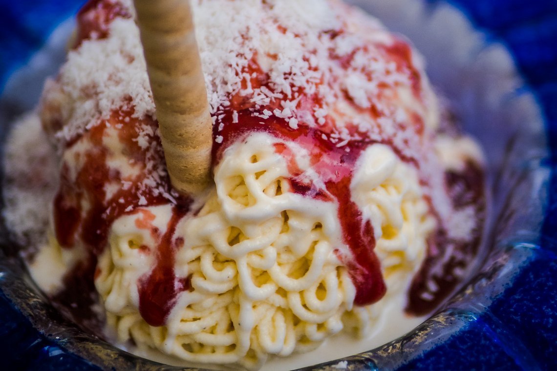 Abschied mit Spaghetti-Eis