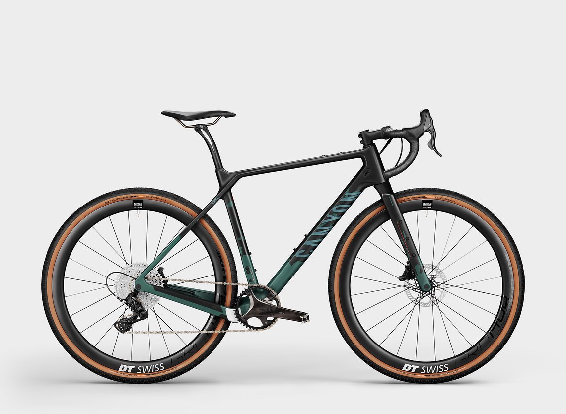 Das Canyon Grizl CF SLX 8 1BY in Kale Smash mit Campagnolo Ekar 1x13