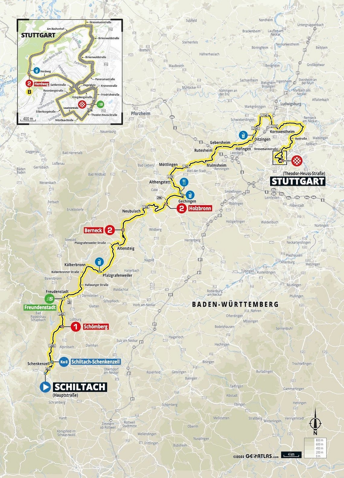 Etappe 4 von Schiltach nach Stuttgart hat es noch einmal in sich.