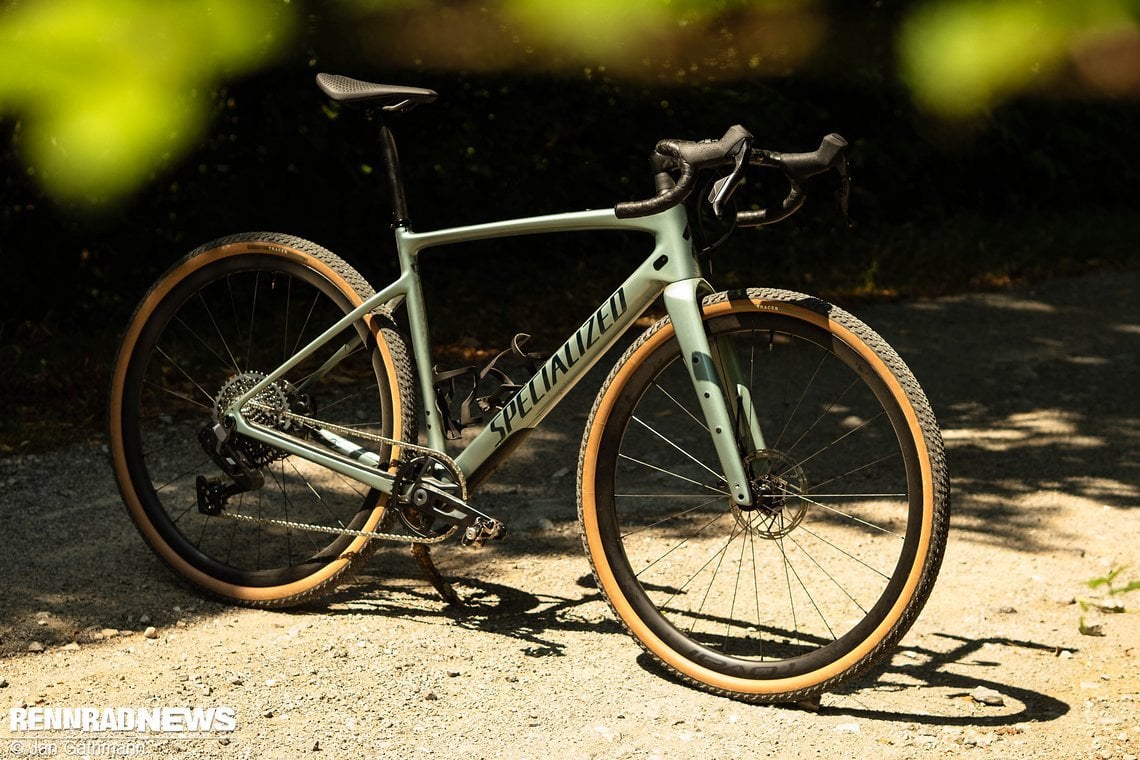 Mit 50 mm Reifen am Test Rad haben wir die offizielle Reifenfreiheit für einen Ride ausgeschöpft.