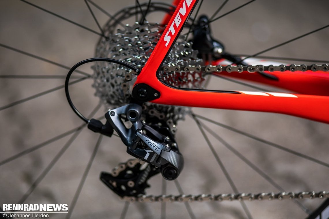 Die Sram Force 1x11 Gruppe senkt das Gewicht