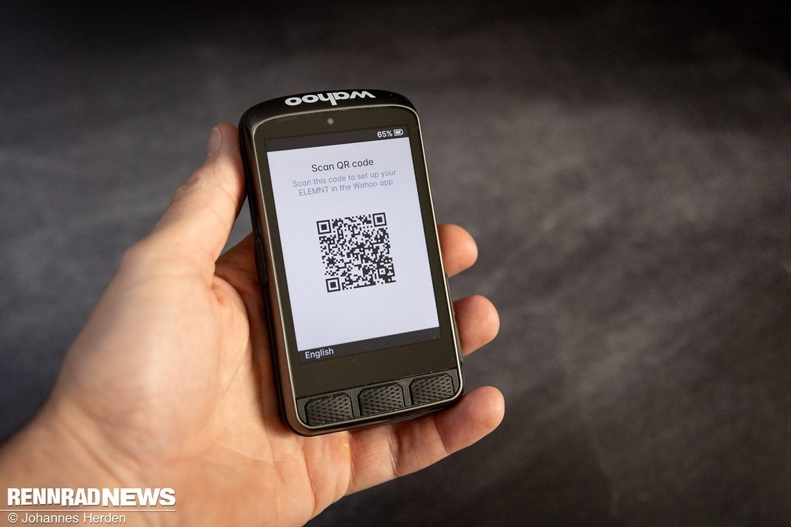 Diesen QR-Code muss man mit dem Smartphone scannen, um zu koppeln.