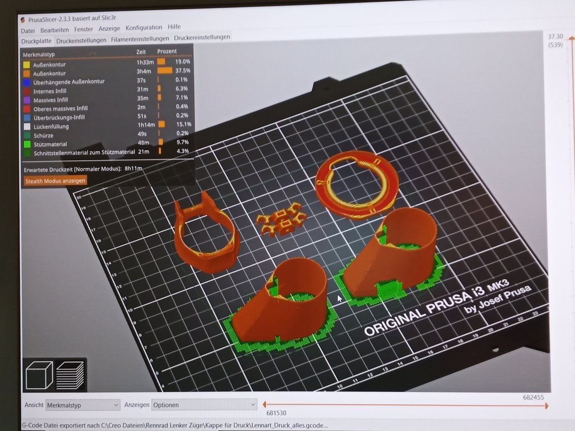 Ein paar 3D-Druckteile