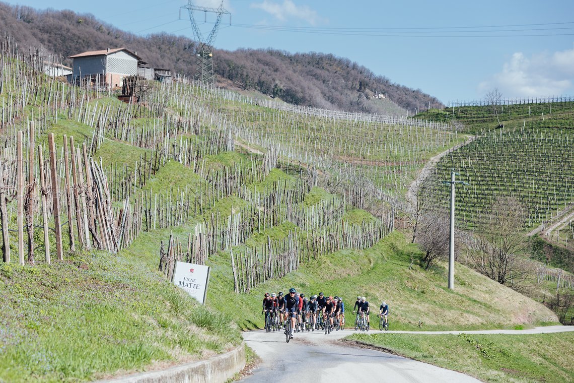 Bei der Präsentation sind wir in den „Prosecco-Hills“ in Norditalien unterwegs gewesen