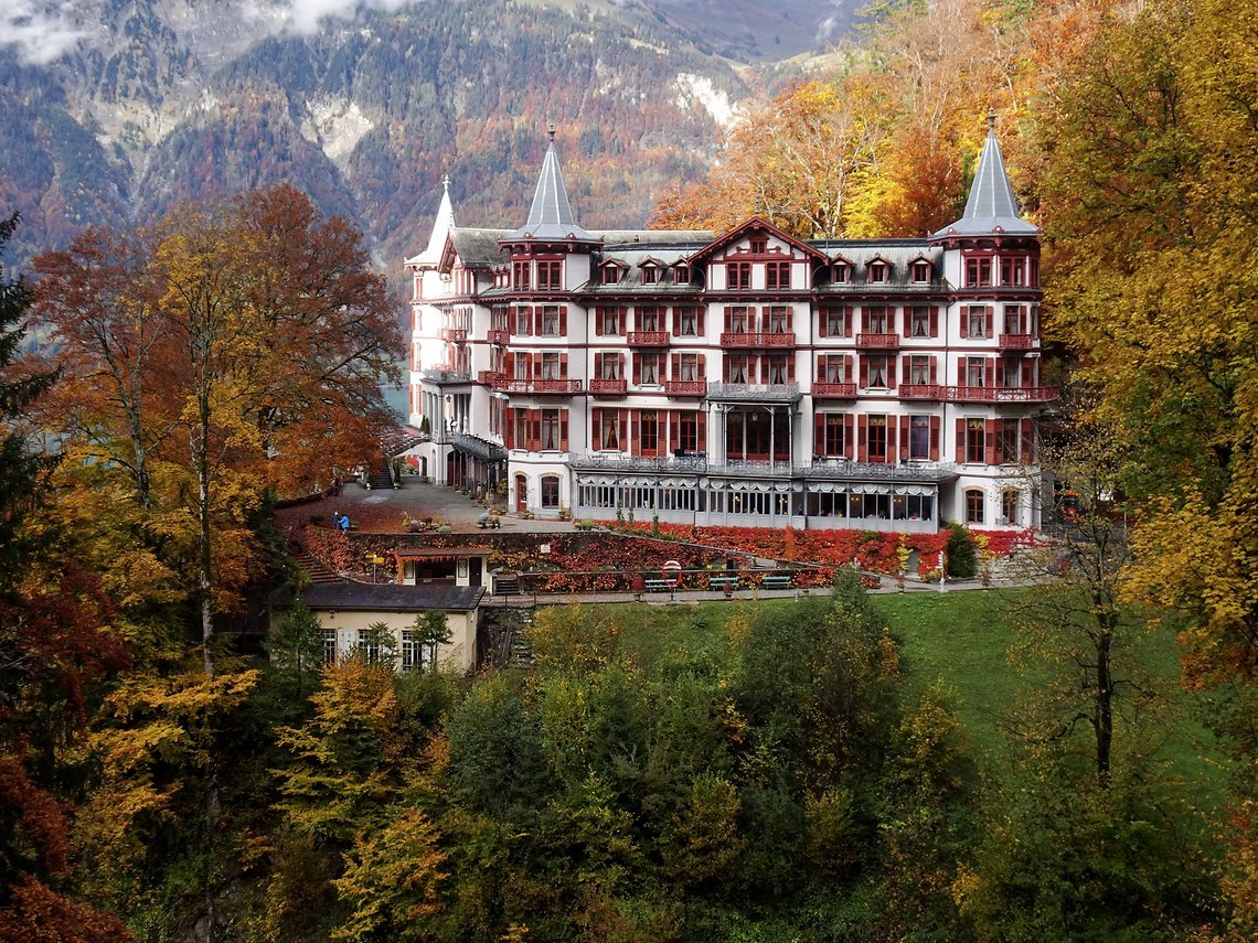 Das Grandhotel Giessbach imponiert